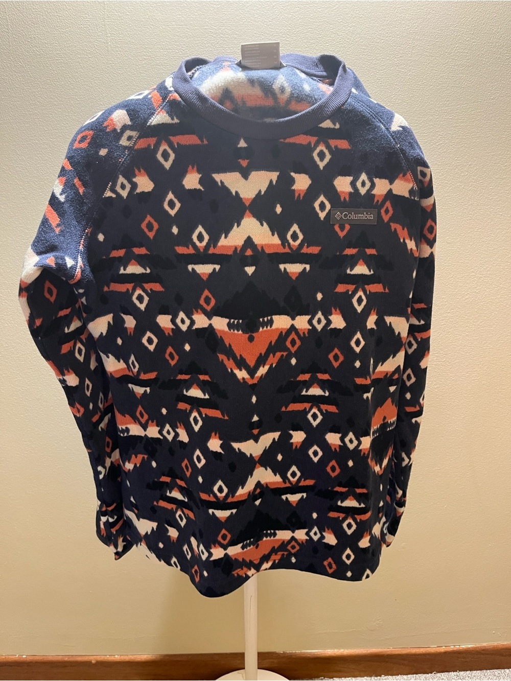 Columbia Aztec Print Fleece Crewneck M